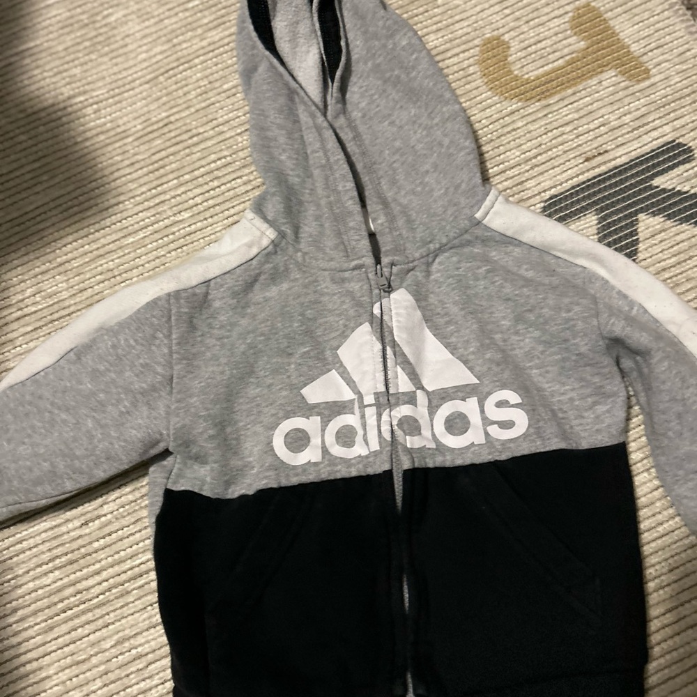 Adidas Kids Hoodie in Gray and Black or Blue and Black